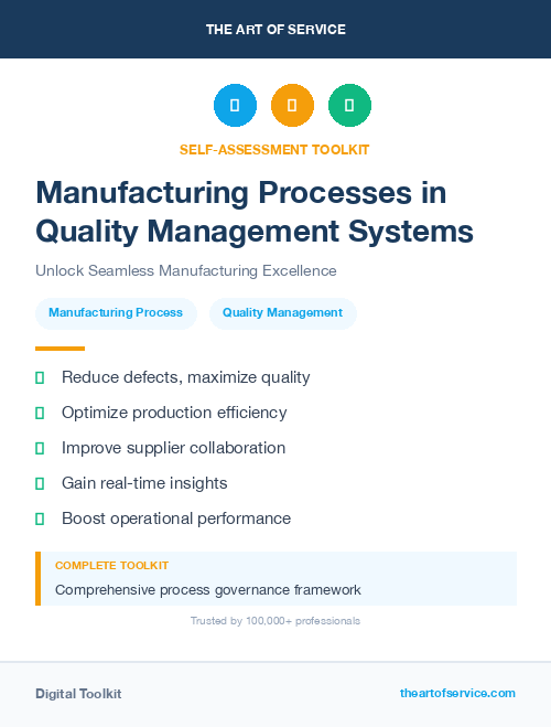 Manufacturing Processes in Quality Management Systems