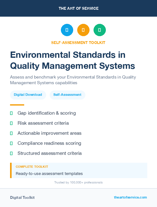 Environmental Standards in Quality Management Systems