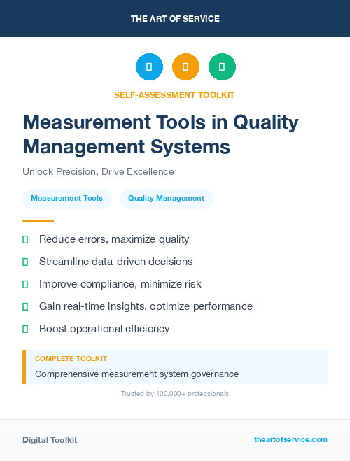 Measurement Tools in Quality Management Systems