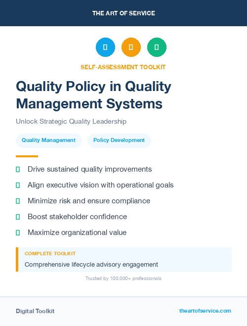 Quality Policy in Quality Management Systems