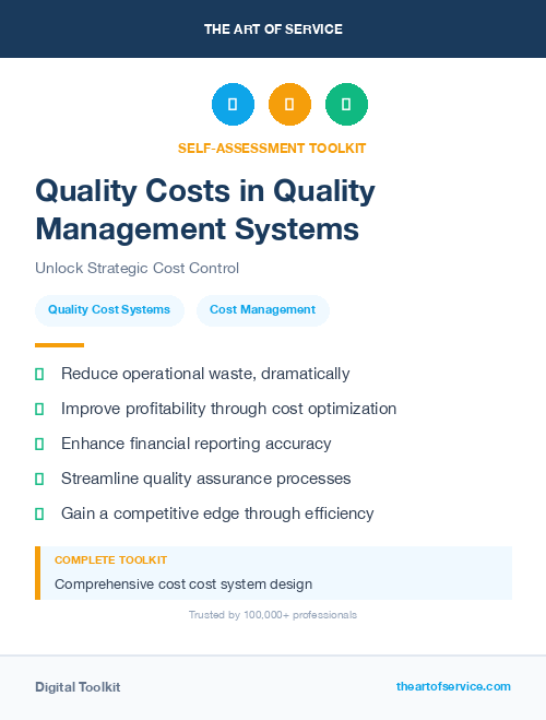 Quality Costs in Quality Management Systems