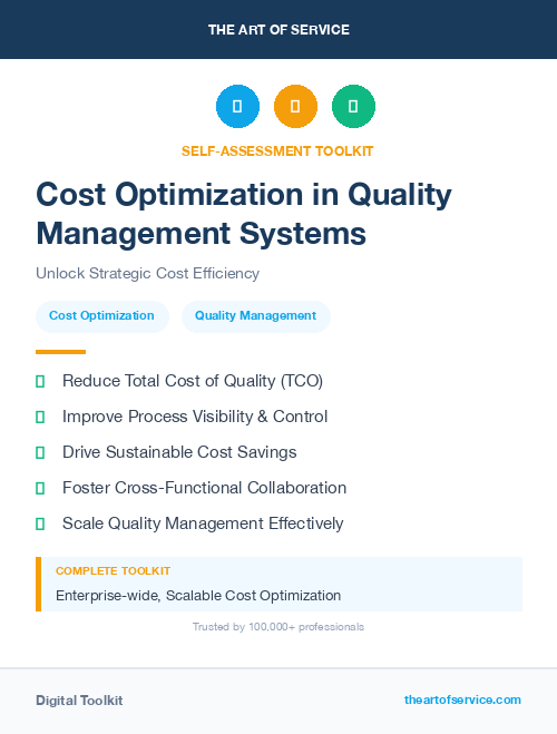 Cost Optimization in Quality Management Systems