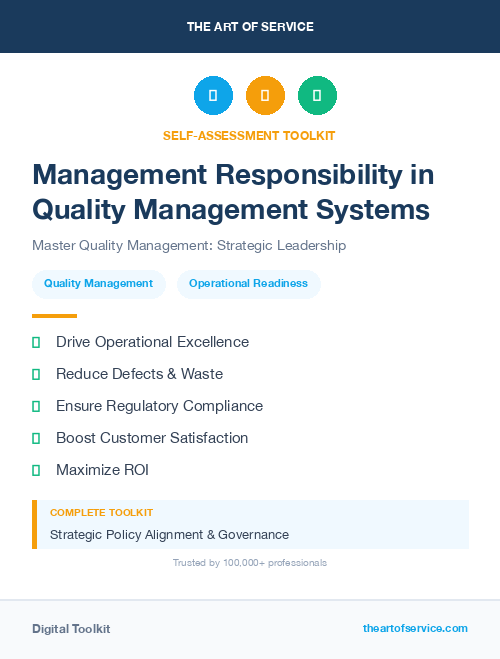Management Responsibility in Quality Management Systems