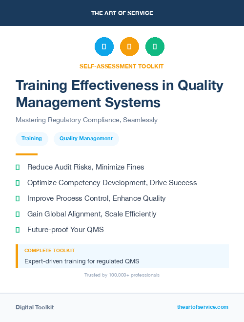 Training Effectiveness in Quality Management Systems