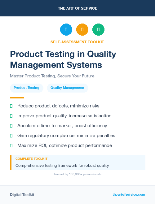 Product Testing in Quality Management Systems
