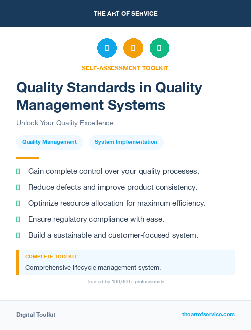 Quality Standards in Quality Management Systems