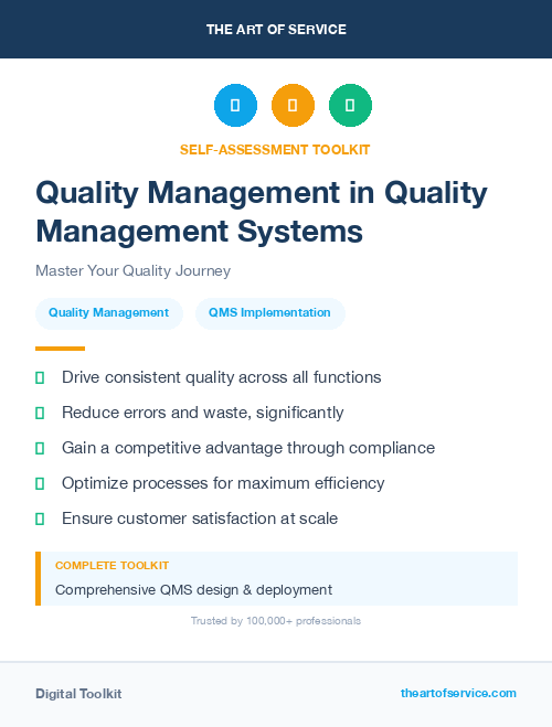 Quality Management in Quality Management Systems