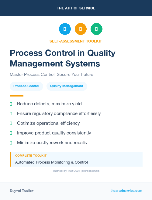 Process Control in Quality Management Systems
