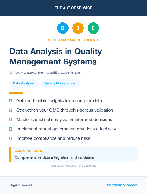 Data Analysis in Quality Management Systems
