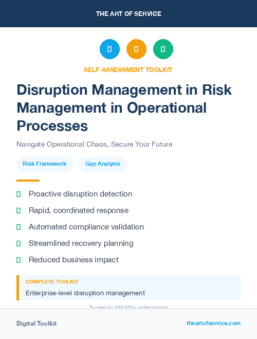 Disruption Management in Risk Management in Operational Processes