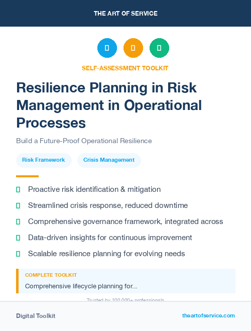 Resilience Planning in Risk Management in Operational Processes