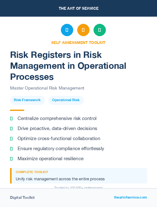 Risk Registers in Risk Management in Operational Processes