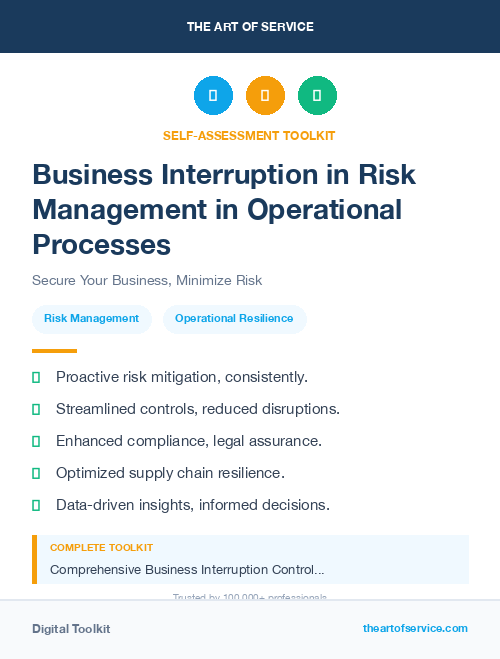 Business Interruption in Risk Management in Operational Processes