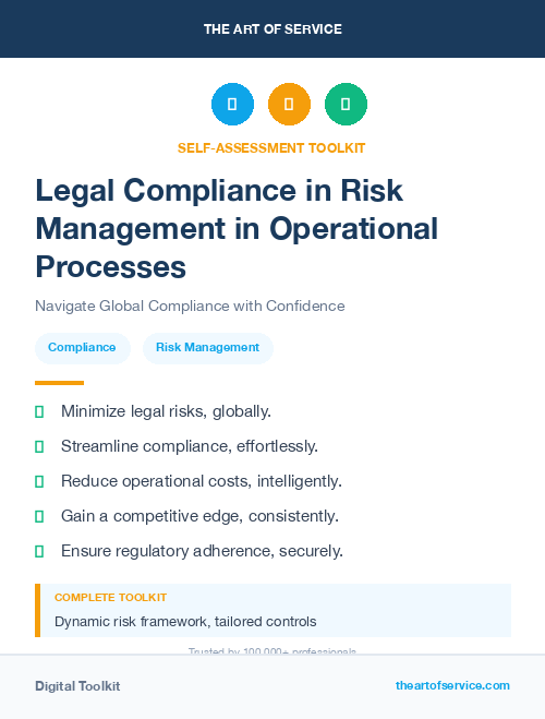 Legal Compliance in Risk Management in Operational Processes