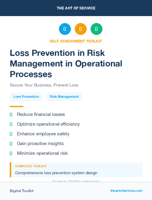 Loss Prevention in Risk Management in Operational Processes