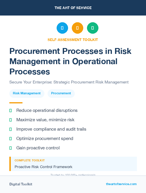 Procurement Processes in Risk Management in Operational Processes