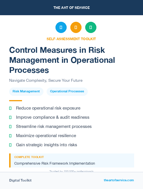 Control Measures in Risk Management in Operational Processes