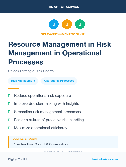 Resource Management in Risk Management in Operational Processes