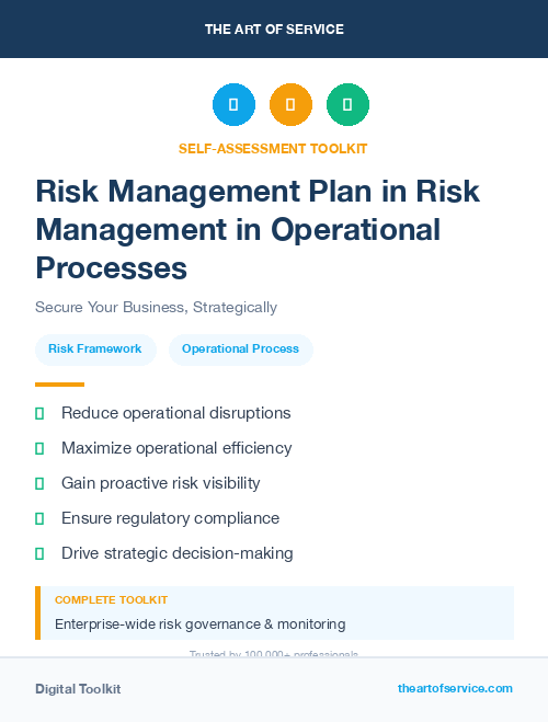 Risk Management Plan in Risk Management in Operational Processes