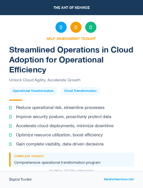 Streamlined Operations in Cloud Adoption for Operational Efficiency