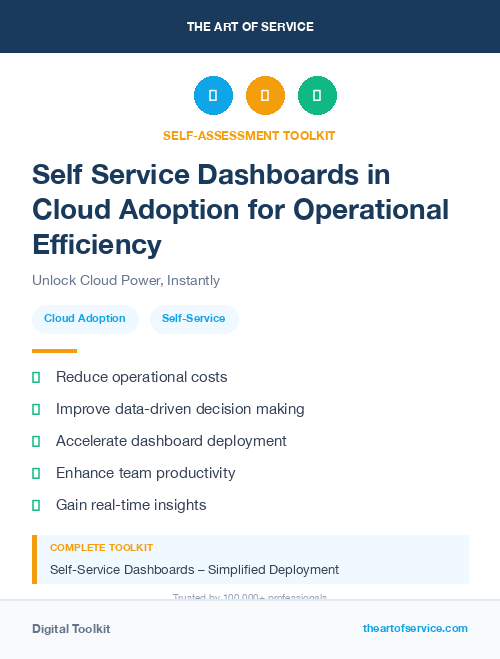 Self Service Dashboards in Cloud Adoption for Operational Efficiency
