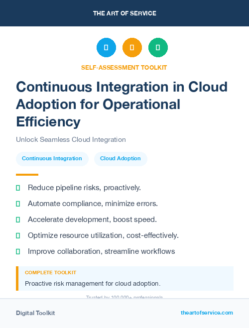 Continuous Integration in Cloud Adoption for Operational Efficiency