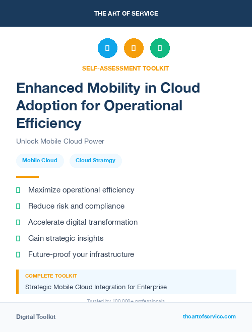 Enhanced Mobility in Cloud Adoption for Operational Efficiency