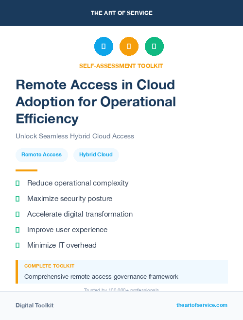 Remote Access in Cloud Adoption for Operational Efficiency