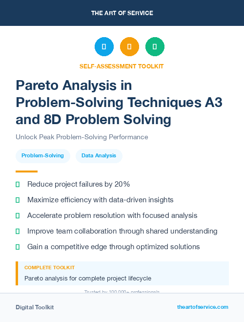 Pareto Analysis in Problem-Solving Techniques A3 and 8D Problem Solving