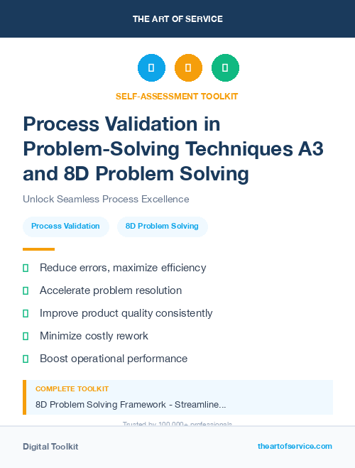 Process Validation in Problem-Solving Techniques A3 and 8D Problem Solving