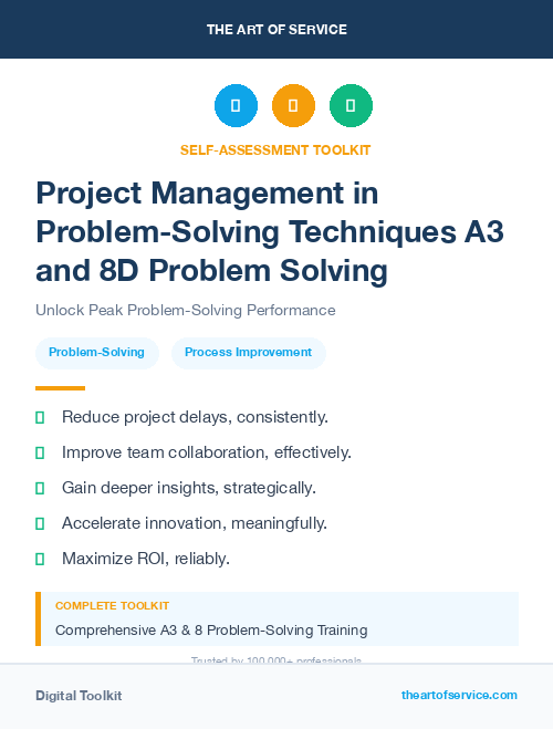Project Management in Problem-Solving Techniques A3 and 8D Problem Solving