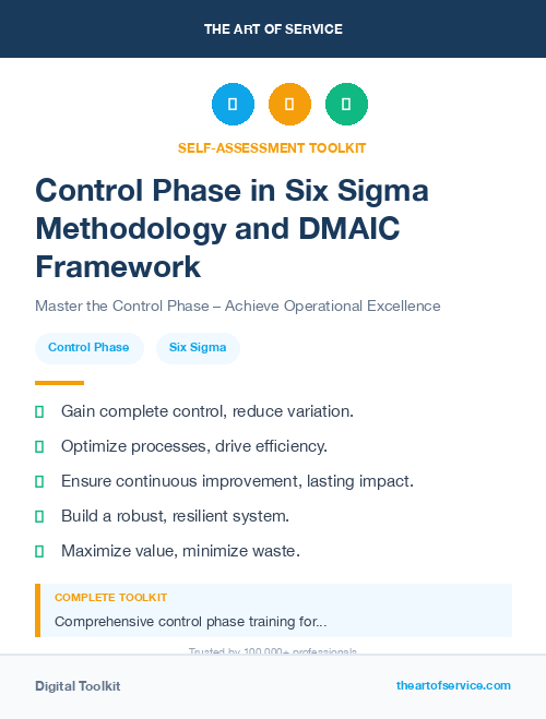 Control Phase in Six Sigma Methodology and DMAIC Framework