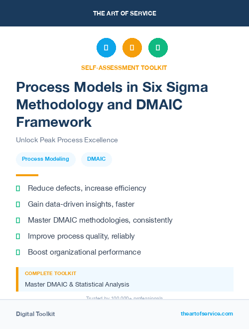 Process Models in Six Sigma Methodology and DMAIC Framework