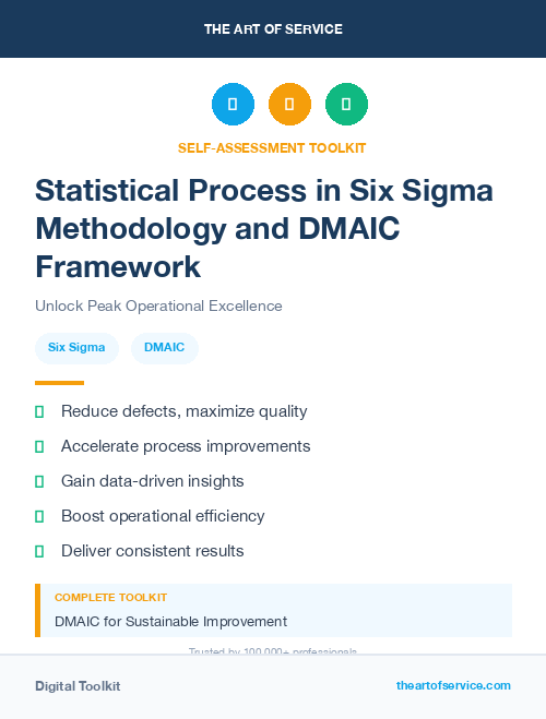 Statistical Process in Six Sigma Methodology and DMAIC Framework
