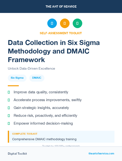 Data Collection in Six Sigma Methodology and DMAIC Framework