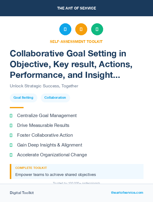 Collaborative Goal Setting in Objective, Key result, Actions, Performance, and Insights - OKAPI Method