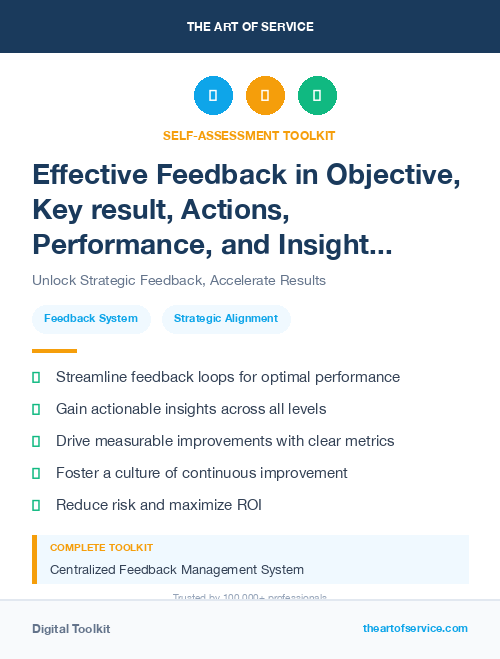 Effective Feedback in Objective, Key result, Actions, Performance, and Insights - OKAPI Method