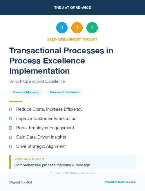 Transactional Processes in Process Excellence Implementation