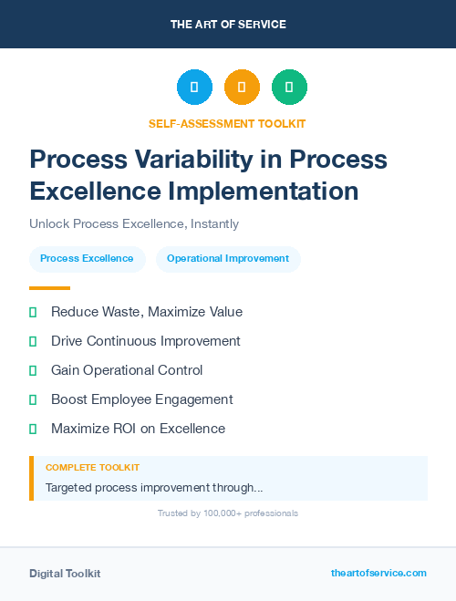 Process Variability in Process Excellence Implementation