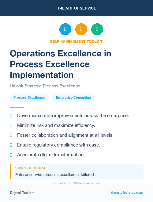 Operations Excellence in Process Excellence Implementation