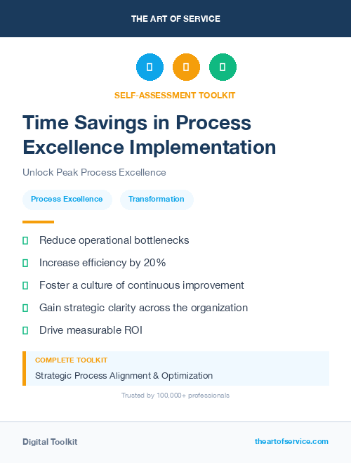 Time Savings in Process Excellence Implementation