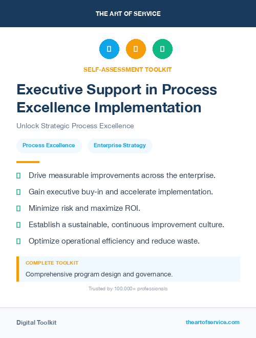 Executive Support in Process Excellence Implementation