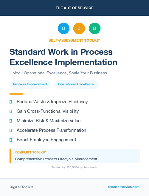 Standard Work in Process Excellence Implementation