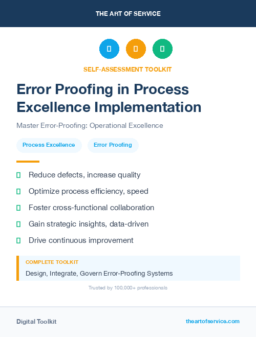 Error Proofing in Process Excellence Implementation