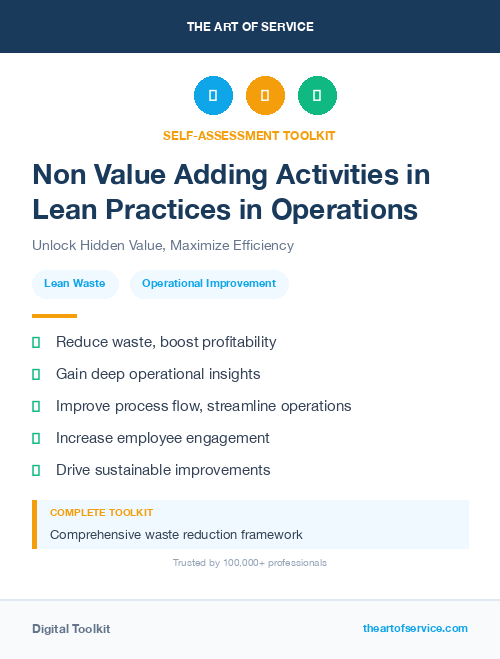 Non Value Adding Activities in Lean Practices in Operations