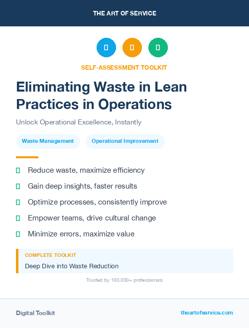 Eliminating Waste in Lean Practices in Operations