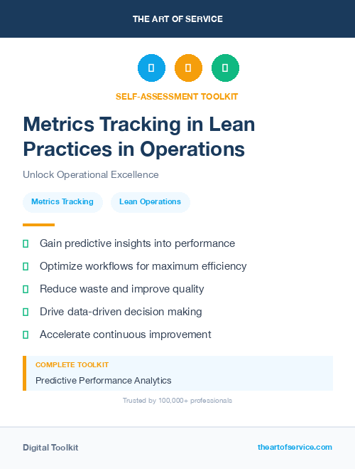 Metrics Tracking in Lean Practices in Operations