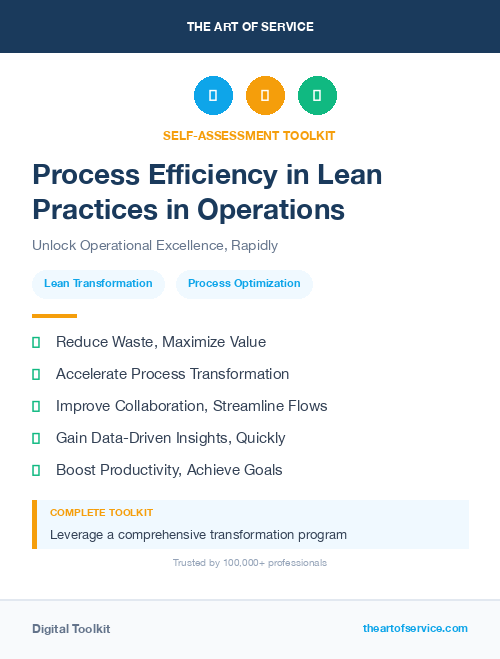 Process Efficiency in Lean Practices in Operations
