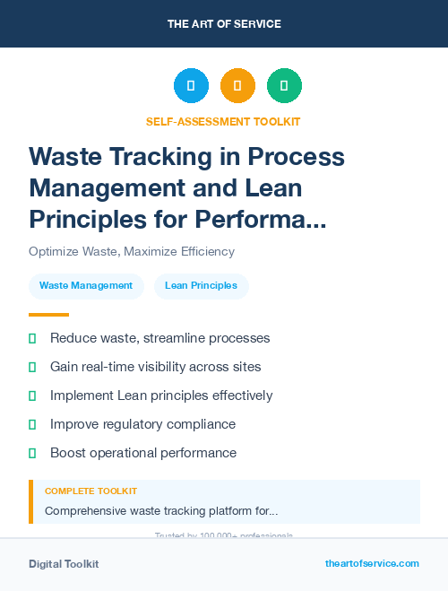 Waste Tracking in Process Management and Lean Principles for Performance Improvement