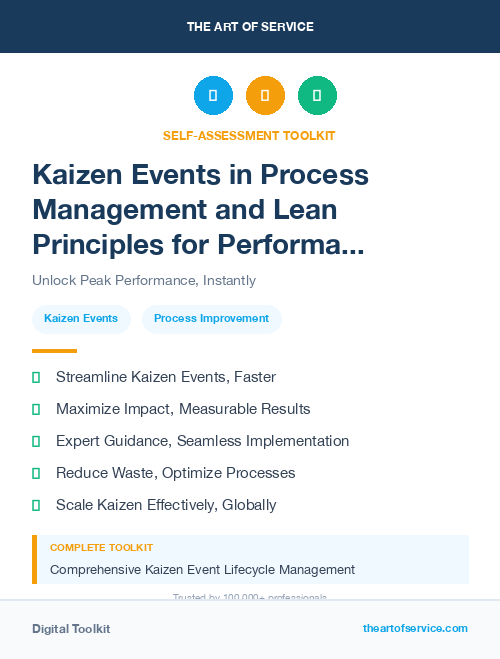Kaizen Events in Process Management and Lean Principles for Performance Improvement